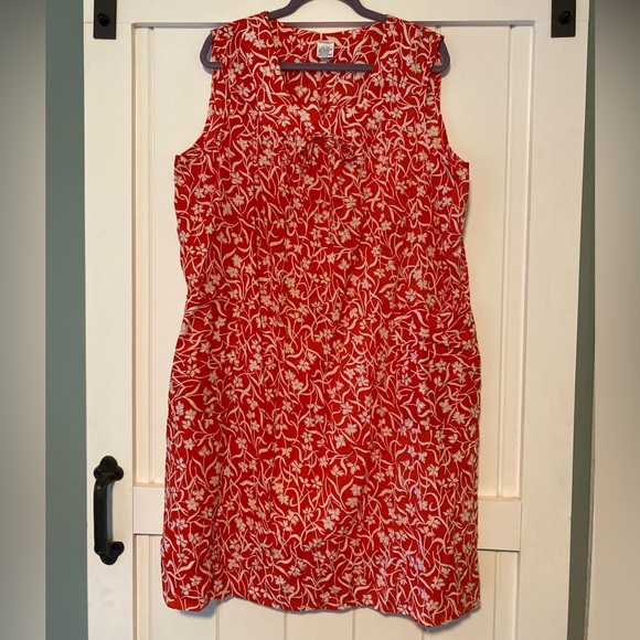 Vintage House Dress Red Floral - Picture 2 of 8